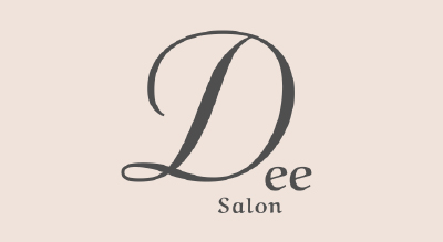 Dee Salon logo with light pink background