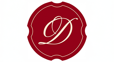 الصورة عبارة عن شعار"December Salon" مكتوبة باللون الابيض مع خلفيهعنابيه