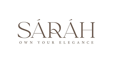 الصورة عبارة عن شعار "Sarah Line " مكتوبة باللون الابيض مع خلفيه اسود