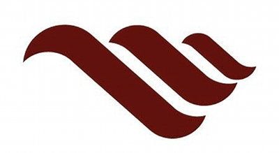 الشعار يوضح ثلاث اعمده باللون الاحمر والخلفية ابيض