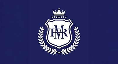 الصورة عبارة عن شعار Royal M Hotel مكتوبة باللون الاسود مع خلفيه بيضاء