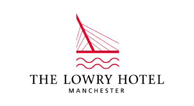 الصورة عبارة عن شعار The Lowry مكتوبة باللون الاسود مع خلفيه بيضاء